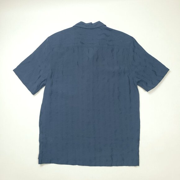 Madewell Boxy Short-Sleeve Shirt in Jacquard Men Size XS Warm Midnight Blue NWT - Picture 14 of 16